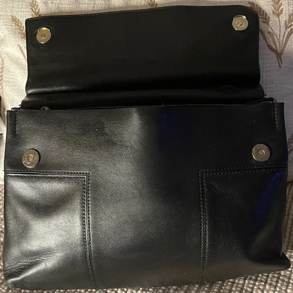 Vintage Black Tory Burch Black Leather Handbag